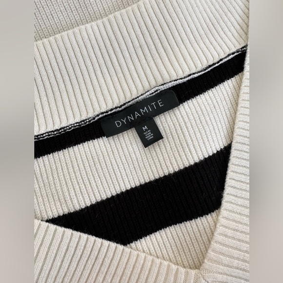Dynamite sweater vest, size M, cream and black - Picture 3 of 4